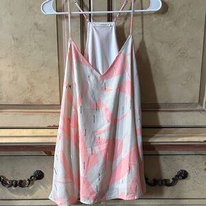 NEW Caramela Pink and White Camisole Top Size Large